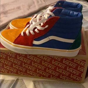 Colorful Vans kids size 6.5
